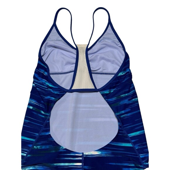 C9 Champion Women’s Size L (12-14) Blue One Piece Swim Suit Racerback - Picture 3 of 5